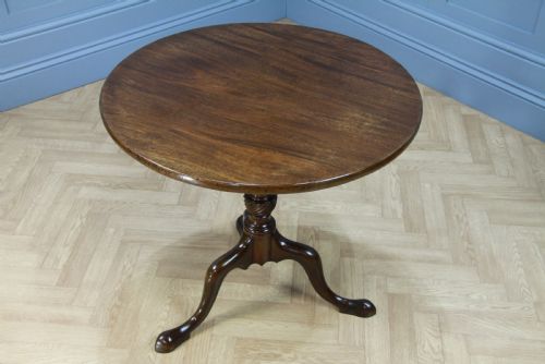 fig 1. Original Antique Mahogany George III Bird Cage Tilt Top Tripod Table C1770