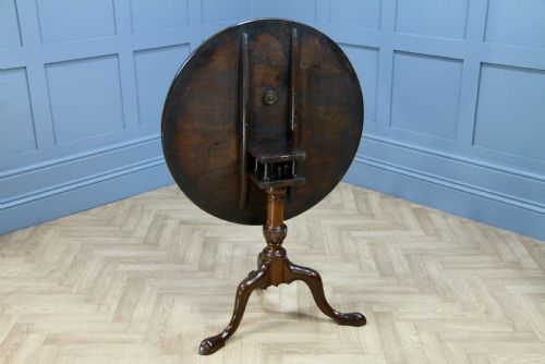 fig 2. Original Antique Mahogany George III Bird Cage Tilt Top Tripod Table C1770