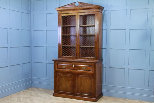 Original Antique Victorian Mahogany Grand Secretaire Bookcase Cupboard C1880