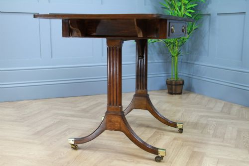 fig 6. Antique Original Georgian Regency Small Mahogany Pembroke Drop Leaf Sofa Table
