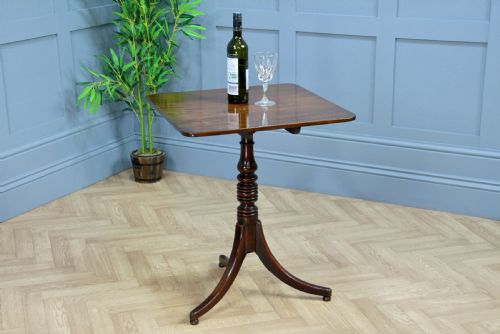 ORIGINAL ANTIQUE GEORGE III REGENCY MAHOGANY TILT TOP TRIPOD WINE TABLE C1810 - ADDITIONAL PHOTO 2