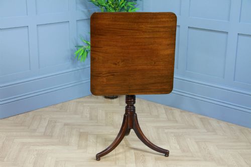 ORIGINAL ANTIQUE GEORGE III REGENCY MAHOGANY TILT TOP TRIPOD WINE TABLE C1810 - ADDITIONAL PHOTO 1