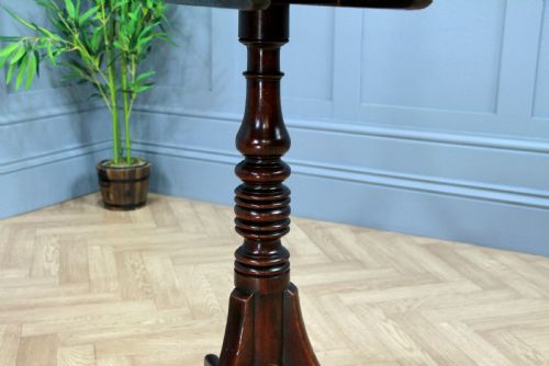 ORIGINAL ANTIQUE GEORGE III REGENCY MAHOGANY TILT TOP TRIPOD WINE TABLE C1810 - ADDITIONAL PHOTO 10