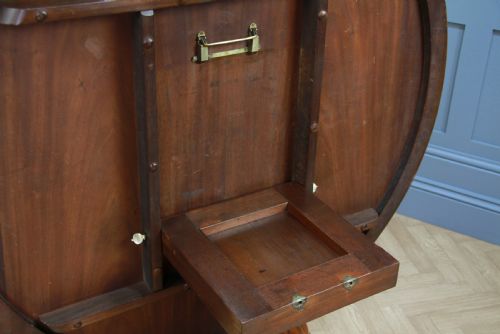 fig 2. Antique Victorian Solid Mahogany Tilt Top Round Carved Breakfast Dining Table