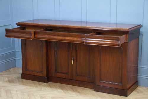 fig 3. Antique Victorian Breakfront Mahogany Grand Sideboard Restored C1870