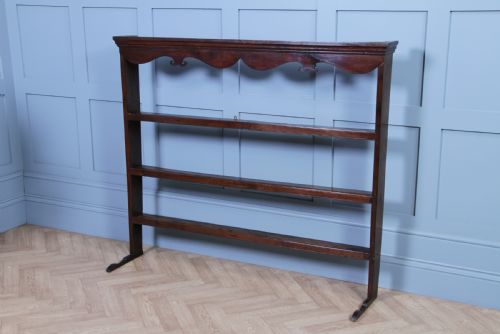 fig 1. Antique Early Georgian Oak Country Dresser Open Back Plate Rack Only C1800