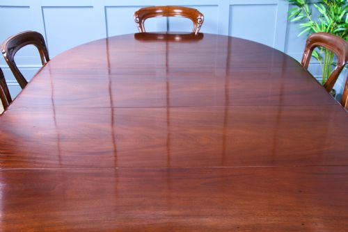 fig 5. Antique Victorian Solid Mahogany Grand Wind Out 2 Leaf Dining Table and 8 Chairs