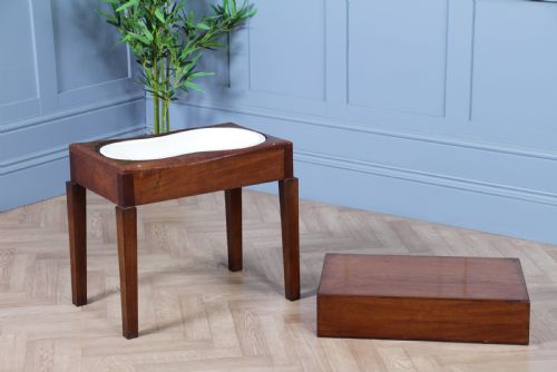 fig 2. Antique Victorian Mahogany Baby Bath, Side Table 1870