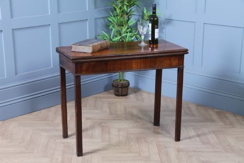 fig 1. Antique Georgian Mahogany Fold Over Top Tea Table Sofa Breakfast Table C1820