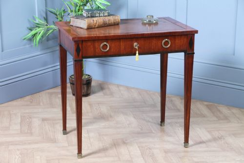 fig 1. Antique 19th Century French Kingwood & Ebony Writing Table SOUBRIER