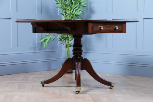 fig 5. Antique Original Georgian Mahogany Pembroke Pedestal Dining Table