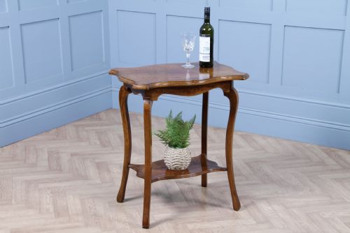 fig 1. Original Antique Solid Light Oak Plant Lamp Side Table Occasional C1910
