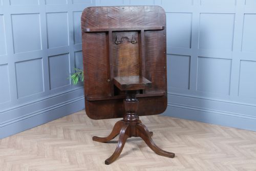 fig 2. Antique Georgian Country Fiddle back Oak Flip Top Dining Table Provenance - 1798