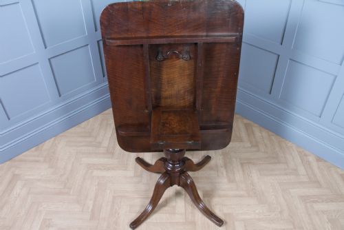 fig 3. Antique Georgian Country Fiddle back Oak Flip Top Dining Table Provenance - 1798
