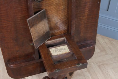 fig 7. Antique Georgian Country Fiddle back Oak Flip Top Dining Table and 5 Matching Chairs 1798