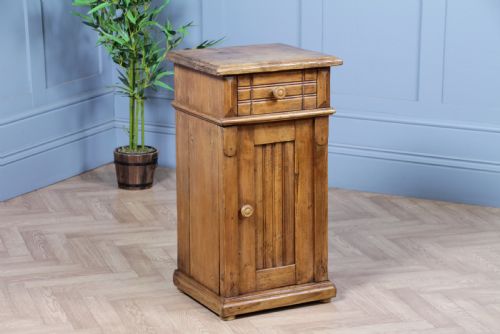 fig 2. Antique Edwardian Stripped Pine Bedside Cupboard