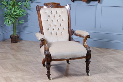 ANTIQUE VICTORIAN WALNUT CARVED 2 PIECE SALON SUITE SOFA CHAIR UPHOLSTERED C1870 - ADDITIONAL PHOTO 21