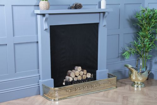 fig 2. Antique Original Victorian Polished Brass Pierced Fretwork Fire Place Fender C1880