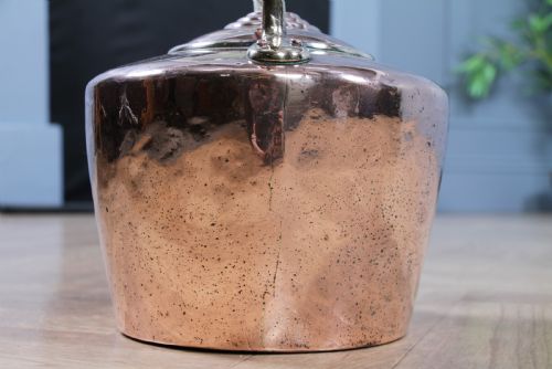 ORIGINAL ANTIQUE GEORGE III LARGE POLISHED COPPER BRASS KETTLE C1800 - ADDITIONAL PHOTO 12