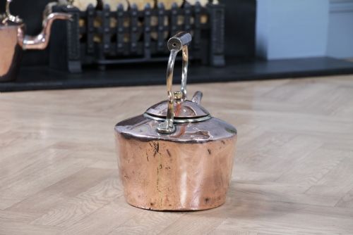 ORIGINAL ANTIQUE GEORGE III LARGE POLISHED COPPER BRASS KETTLE C1800 - ADDITIONAL PHOTO 2