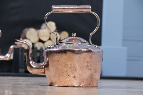 ORIGINAL ANTIQUE GEORGE III LARGE POLISHED COPPER BRASS KETTLE C1800 - ADDITIONAL PHOTO 10
