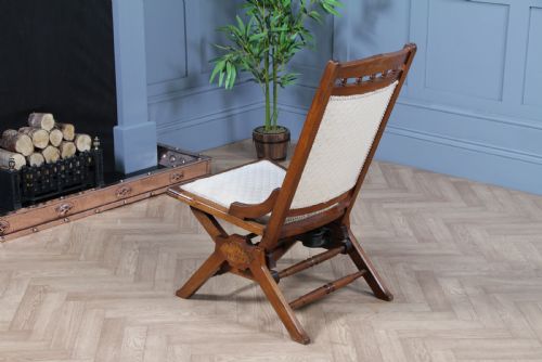 ANTIQUE EDWARDIAN WALNUT BUTTON BACK UPHOLSTERED LOW ROCKING CHAIR NURSING C1900 - ADDITIONAL PHOTO 16