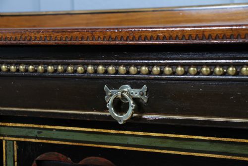 fig 4. Antique Victorian Aesthetic Movement Walnut Ebonised Gilt & Painted Sideboard Dated 1869