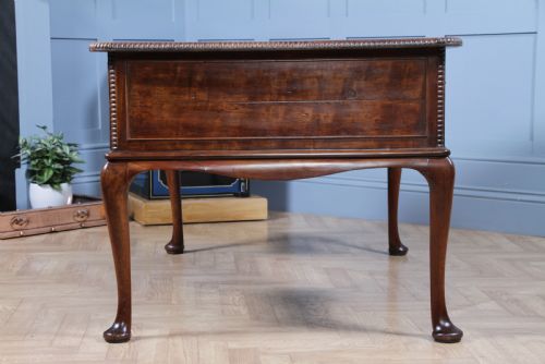 ANTIQUE GEORGIAN SOLID MAHOGANY PARTNERS DESK QUEEN ANNE CHIPPENDALE STYLE C1800 - ADDITIONAL PHOTO 15