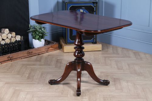 fig 1. Antique William IV Early Victorian Small Solid Mahogany Tilt Top Breakfast Table