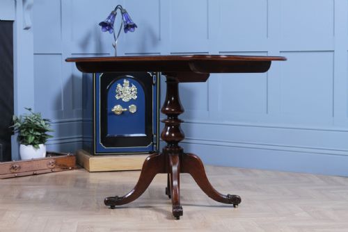 fig 3. Antique William IV Early Victorian Small Solid Mahogany Tilt Top Breakfast Table