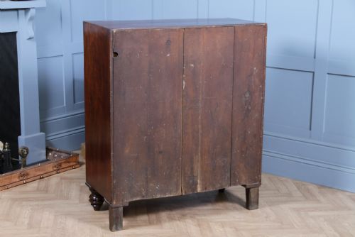 ORIGINAL ANTIQUE WILLIAM IV FIDDLE BACK MAHOGANY COMPACT CHEST OF 5 DRAWERS 1830 - ADDITIONAL PHOTO 13