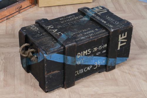fig 1. Antique Vintage RAF Military Chest Ministry Of Defence Royal Air Force