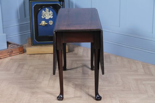 ORIGINAL ANTIQUE GEORGIAN SOLID MAHOGANY DROP LEAF QUEEN ANNE DINING TABLE C1840 - ADDITIONAL PHOTO 13