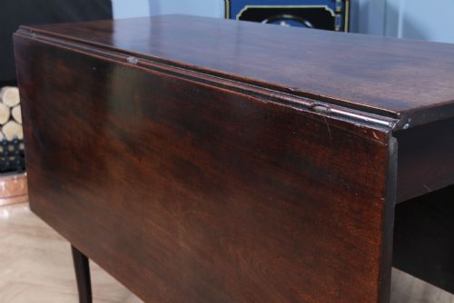 ORIGINAL ANTIQUE GEORGIAN SOLID MAHOGANY DROP LEAF QUEEN ANNE DINING TABLE C1840 - ADDITIONAL PHOTO 15