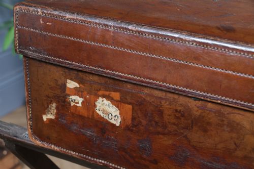 VINTAGE LEATHER FITTED GENTLEMANS SUITCASE CANTROBUS ATTRIBUTED TO FINNEGANS OF BOND STREET LONDON VICTORIAN C1880 - ADDITIONAL PHOTO 10
