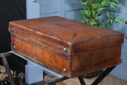 VINTAGE LEATHER FITTED GENTLEMANS SUITCASE CANTROBUS ATTRIBUTED TO FINNEGANS OF BOND STREET LONDON VICTORIAN C1880 - ADDITIONAL PHOTO 12