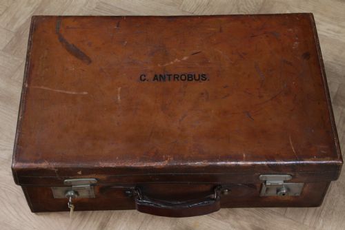 VINTAGE LEATHER FITTED GENTLEMANS SUITCASE CANTROBUS ATTRIBUTED TO FINNEGANS OF BOND STREET LONDON VICTORIAN C1880 - ADDITIONAL PHOTO 21
