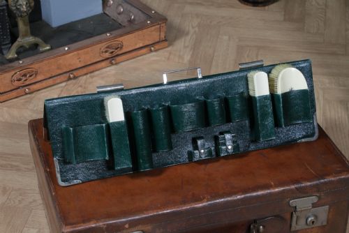VINTAGE LEATHER FITTED GENTLEMANS SUITCASE CANTROBUS ATTRIBUTED TO FINNEGANS OF BOND STREET LONDON VICTORIAN C1880 - ADDITIONAL PHOTO 23