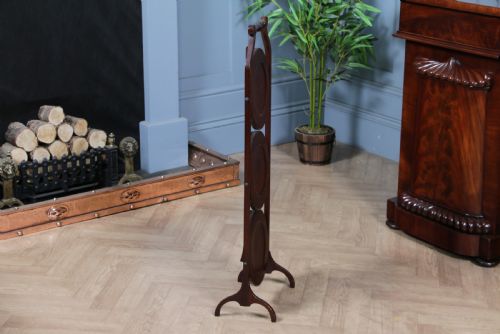 fig 1. Antique Edwardian Solid Mahogany 3 Tier Folding Cake Stand Stand Vintage 1920's