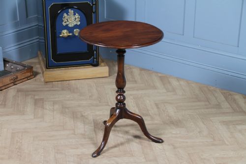 fig 1. Original Antique Victorian Mahogany Tilt Top Tripod Wine Table C1850