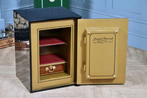 fig 3. Antique Bramah & Co Black & Gilded Luxury Fireproof Safe Fully Restored Vintage