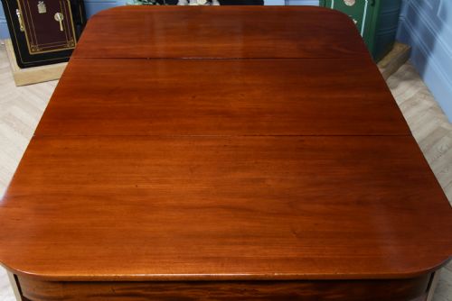 ANTIQUE GEORGIAN MAHOGANY 'D' END SINGLE DROP LEAF DINING TABLE PAIR OF CONSOLE TABLES - ADDITIONAL PHOTO 6