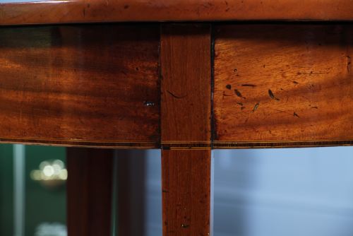 ANTIQUE GEORGIAN MAHOGANY 'D' END SINGLE DROP LEAF DINING TABLE PAIR OF CONSOLE TABLES - ADDITIONAL PHOTO 10