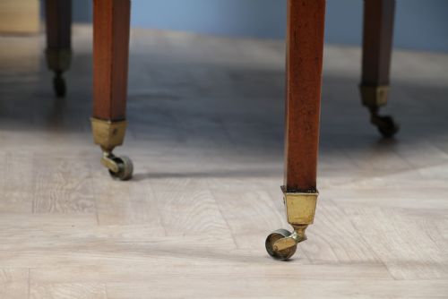 ANTIQUE GEORGIAN MAHOGANY 'D' END SINGLE DROP LEAF DINING TABLE PAIR OF CONSOLE TABLES - ADDITIONAL PHOTO 15