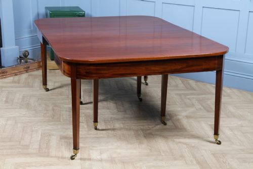 ANTIQUE GEORGIAN MAHOGANY 'D' END SINGLE DROP LEAF DINING TABLE PAIR OF CONSOLE TABLES - ADDITIONAL PHOTO 19