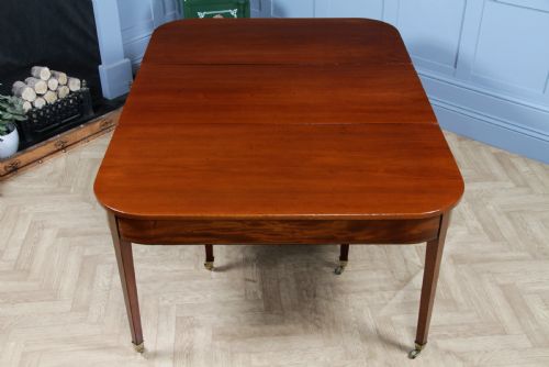 ANTIQUE GEORGIAN MAHOGANY 'D' END SINGLE DROP LEAF DINING TABLE PAIR OF CONSOLE TABLES - ADDITIONAL PHOTO 21