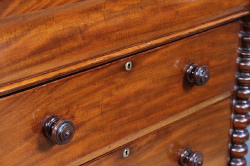 fig 3. Original Antique Victorian Moderately Sized Mahogany Scottish Chest of 4 Drawers