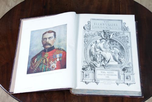 fig 1. Large Antique Victorian Book 'The Illustrated London News 1898 July - Dec' Books