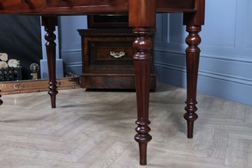 ANTIQUE VICTORIAN MAHOGANY GRAND 4 DRAWER CARVED DRESSING TABLE WITH MIRROR 1870 - ADDITIONAL PHOTO 17