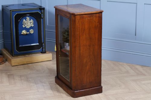 ANTIQUE VICTORIAN BURR YEW WOOD WALNUT INLAID GLAZED MUSIC SHEET CABINET C1880 - ADDITIONAL PHOTO 21